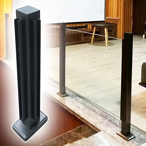 Poteau de garde-corps en verre métallique de 105 cm pour balustrade chic