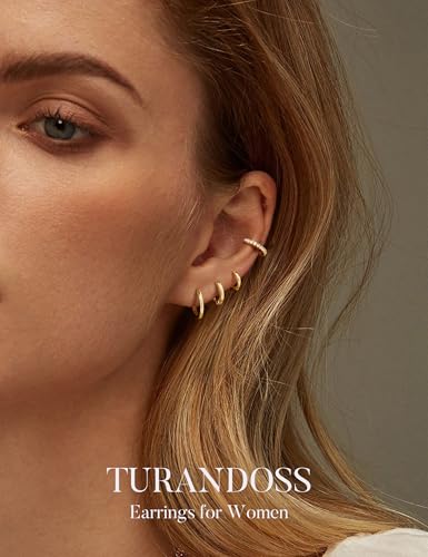 Turandoss Hypoallergenic Small Gold Huggie Hoop Earrings for Women Girls - image 2