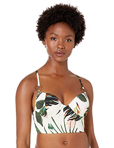BCBGMAXAZRIAwomens Push-Up Underwire Bustier Top Bikini Top
