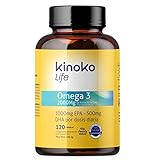 ALTA CONCENTRACIÓN: Omega 3 Puro con EPA 1000 Mg y DHA 500 Mg por dosis diaria. Con 120 perlas o Càpsulas. Estudios científicos muestran que el EPA y DHA apoyan la función cerebral, la vista y la salud cardiovascular.