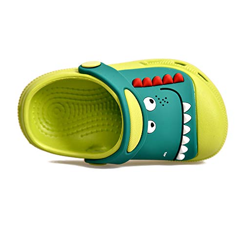 Jackshibo Toddler Little Kids Clogs Boys Girls Dinosaur Water Pool Beach Garden Sandals Green #TOP6