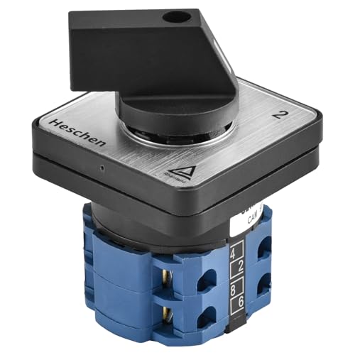 Heschen Universal-Nockenschalter, Drehschalter, Wechselschalter SZW26-20/N22.2, 660 V, 20 A, 2 Position, 8 Klemmen, CE