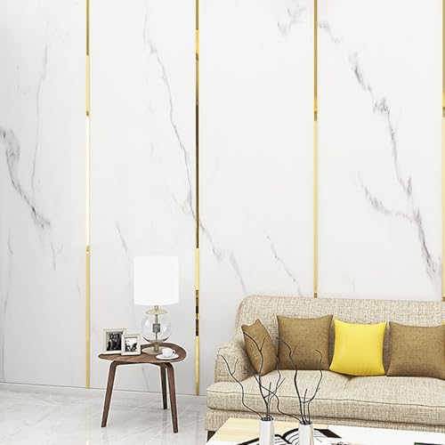 ByteRunning Paneles de Pared con diseño de mármol,Azulejos Adhesivos Cocina Baño Marmol,Panel PVC marmol,Azulejos del Techo,Fácil de Limpiar,Impermeables,para Panel Decorativo Pared y Techos Paneles