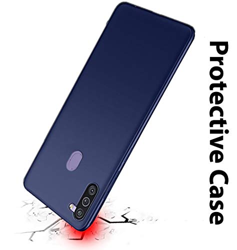 Image of TheGiftKart Protective Sleek Soft TPU Back Cover Case for Samsung Galaxy M11 (Blue)