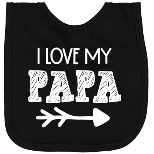 inktastic I Love My Papa with Arrow Newborn Bib Product Details