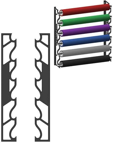 Estante de almacenamiento de metal resistente para montaje en pared, organizador para vinilo, tela, materiales de manualidades, carteles y pancartas