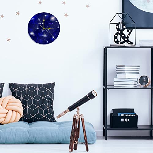 Horloge murale sans tic-tac en acrylique bleu spatial 24 cm - 6