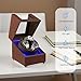 Anyasun Watch Winder for Automatic Watches,3 Watch Winder with LED Light and 4 Modes,Automatic Watch Winder Box with Super Quiet Motor,Watch Shark for Man and Women,USB Type C (Brown)