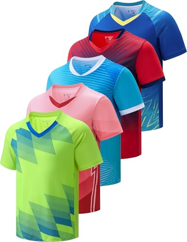 Image of 5 Pack Youth Boys Athletic Dry Fit T Shirts