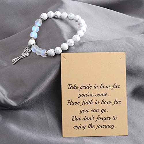 FUSTMW Hairstylist Gifts Scissor Bracelet Comb Pendant Scissors Jewelry Stylist Cosmetology Student Hairdresser Gift (Bracelet)4