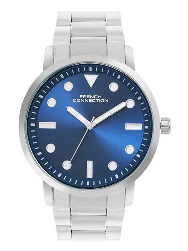 Image of French Connection Blue Round Dial Watch for Men - FCN0160USM