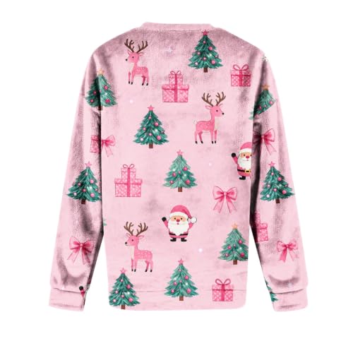 Christmas Sweatshirts for Women Vintage Fleece Graphic Crewneck Pullover - image 6
