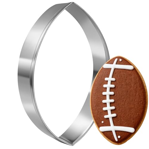Football Cookie Cutter Single, Stainless Steel Oval Shape Baking Tool