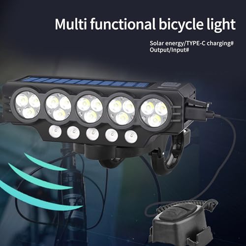 Phare avant de vélo à LED étanche de haute intensité avec avertisseur - 5
