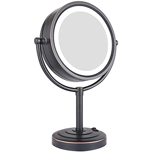 Espejo Maquillaje LED de Mesa Redondo 8.5 Pulg