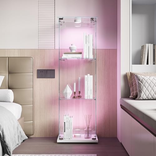 Vitrina de cristal, transparente vitrinas LED con cerradura de se...