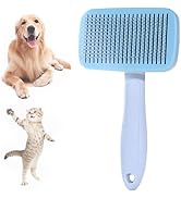 Dog Brush, Cat Brush, Deshedding Brush for Cats, Dog Brush for Short Haired Dogs,Self Cleaning Sl...