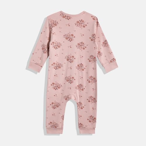 Image of Mothercare Baby Romper Sleepsuit Autumn Print Full Sleeve Pink