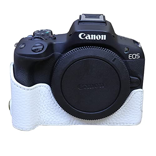 SIUTATDSH �J�����P�[�X ��t���v �K�p Canon �L���m�� EOS R50 R100 �P�[�X ���C�i�[�P�[�X �J�����z���_�[�A�ϐk�E�ϏՌ��E�֌g�E�O�r�ݒu�ł��A�d�r�����ł��B (�z���C�g)