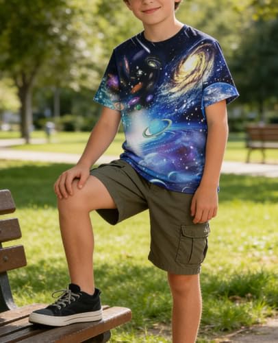 Image of LAIDIPAS Boys Girls 3D Graphic T-Shirt Short Sleeve Tops Tees 6-16 Years