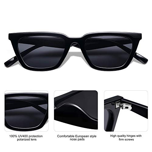 SOJOS Polarized Narrow Square Cateye Sunglasses for Women Retro Trendy Driving Glasses SJ2169 - Image 5