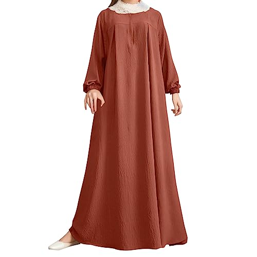 Muslimische Kleider für Damen Langarm Gebetskleid für Damen Muslimkleid...