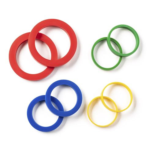 Mrs. Anderson’s Baking Rolling Pin Rings, Non-Stick Silicone, Set of 4 Ring Depths