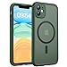 TOCOL für iPhone 11 Hülle für Magsafe, Vollständiger Kameraschutz Stoßfest Kratzfest Transluzente Rückseite Magnetisch Handyhülle für iPhone 11 Case, Alpengrün