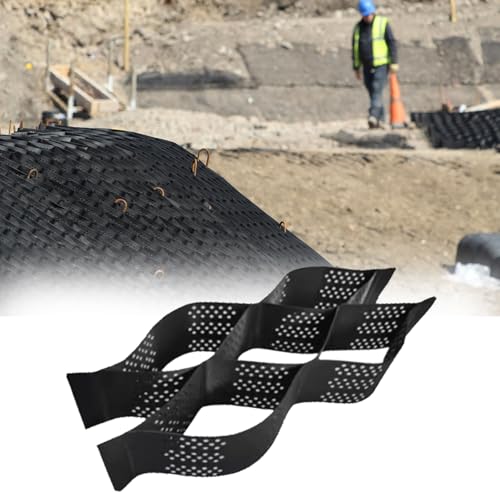 WLCGYD Kiesgitter Geogitter Für Den Außenbereich, Faltbares Kiesgitter-Pflasternetz Für Befüllen Von Steinen/Sand/Erde/Schlamm, 5 cm Dicke Bodenpflastersteine(3x10ft/1x3m)