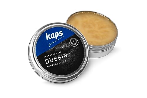 Kaps Cera Impermeabilizadora de Calidad para Calzado, Cera Dubbin para Nutrición e Impermeabilización de Cuero, Cera Impermeabilizadora, (Transparente, 50ml)