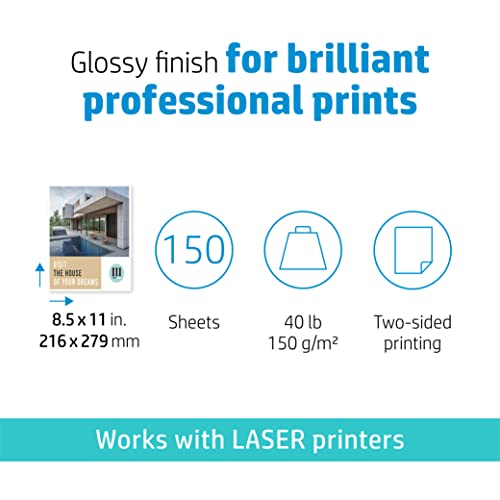 HP Enhanced Business Paper, Glossy, 8.5x11 in, 40 lb, 150 sheets, works with laser printers (Q6611A) - image 3