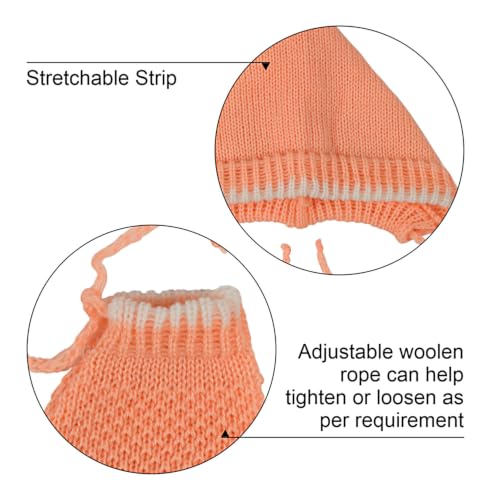 Image of Baby Woolen Sweater /Winter Wear for Baby Girl and Baby boy(Orange, 0 to 3 Months) 3 Pcs Set