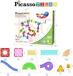 PicassoTiles Marble Exécuter 120 Pièces Magnétique Bâtiment Blocs Magnet Tile de construction Jouet Playset STEM Apprentissage Bloc éducatif Développement du cerveau des enfants Jouets pour les garçons et les filles Âge 3 et vers le haut