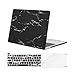 Mosiso MacBook Pro 13 Case 2017 & 2016 Release A1706 / A1708, Plastic Pattern Hard Case Shell with Keyboard Cover with Screen Protector for Newest MacBook Pro 13 Inch, Black Marble