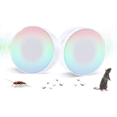 Ultraschall Schädlingsbekämpfer, Insektenabwehr elektronische,Plug-in-Mäuse-und Schädlingsabwehr, Abwehrmittel für den Innenbereich für Ameisen,Fliegen,Wespen,Mücken,Fledermaus abwehr,Spinnen.2 Stück