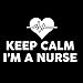 RJGOPL  15,5 cm * 9,3 cm Mantieni la Calma Sono un'infermiera Vinile Battito Cardiaco Adesivo Auto Nero/Argento C22-1280   Argento