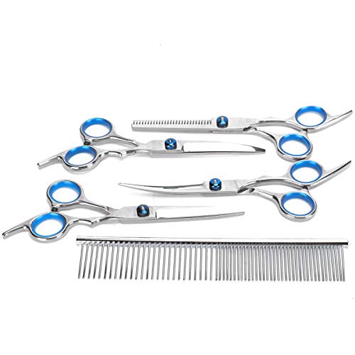 Kit de tosa para animais de estimação, conjunto de tesouras de aço inoxidável para animais de estima