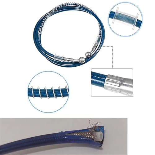 Câble de frein hydraulique bleu M8 durite tressée 20cm - 7