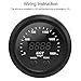 EGT Gauge, 1800F Pyrometer Exhaust Gas Temperature Meter Ultra Thin Red LED Auto EGT Display Anti Vibration EGT Sensor Kit for Diesel Truck