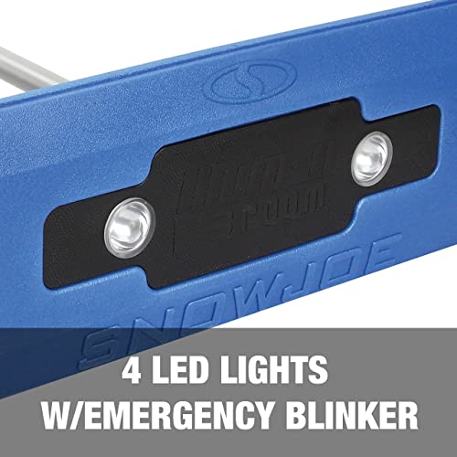 Snow Joe Sjblzd-Led 4-In-1 Telescoping Snow Broom + Ice Scraper, 18-Inch Foam Head, Headlights, Blue #TOP5