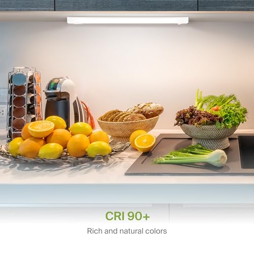 Image of ASD LED Under Cabinet Lighting Hardwired, 18 Inch 10W 2700K-5000K Selectable, 807LM, CRI90+, Direct Wire Linkable Under Counter Lights for Kitchen, Dimmable Under Cabinet Lights, White, UL, 20 Pack