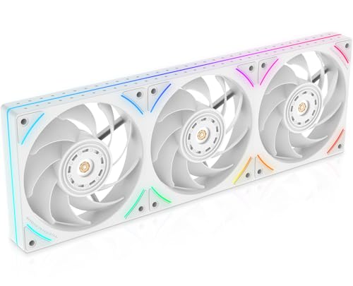 Image of Thermalright TL-UB36W 360mm Single-Frame PC Cooling Case Fans - PWM 2150 RPM Speed | ARGB Lighting | 207CFM Airflow | Single Modular Cable, for Chassis & Liquid Cooler (White)