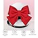 Merdege Bow Helmet Accessory, Removable Helmet Bow for Women, Cute Motorcycle and Electric Vehicle Decoration (Red)