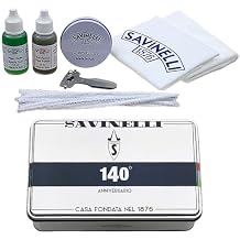 Savinelli Pipe Dopp Kit - Wood Pipe Cleaning and Care Set Polishing, Cleaners, Reamer, Cloths, Anniversary Tin - Cleaning Set For Briar Wood Pipes