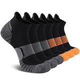 COOVAN Mens Socks Ankle Cushion Athletic Elastic Arch Support Running Tab Socks 6 Pairs