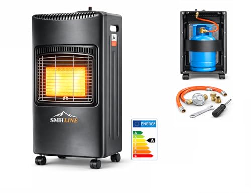 SMH LINE® Gaskachel - Mobiele Gaskachel - 4200W - 3 standen - Piëzo - Incl. Slang en Drukregelaar