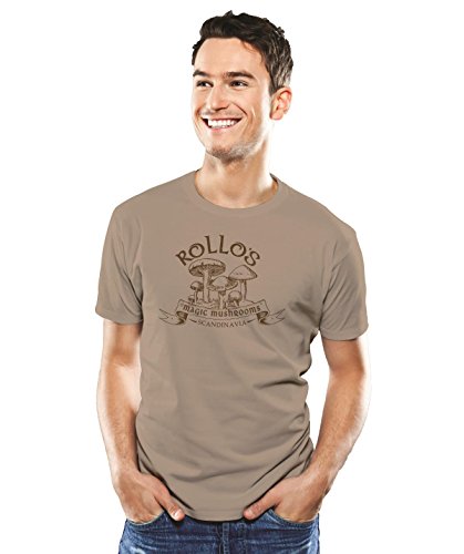 Guerrilla Tees Rollo's Magic Mushrooms Tshirt Funny Tees Rollo Shirt, Grey, 2X-Large #TOP1