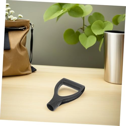 Mango de pala de jardín en D Lurrose, pack de 2 piezas de repuesto de plástico, negro 6