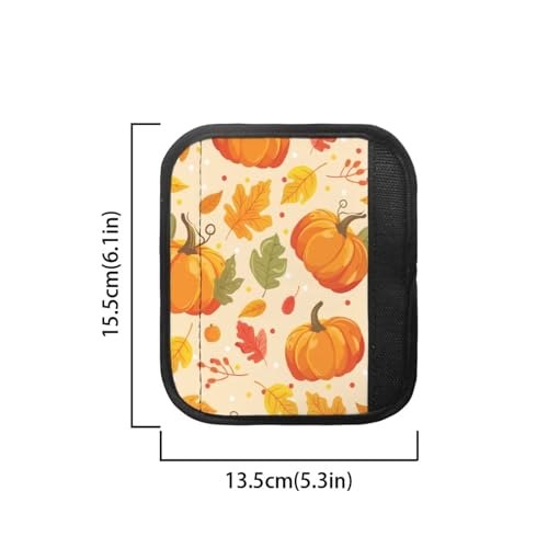 Image of Dreaweet Pumpkin and Maple Leaf Print Refrigerator Door Handle Covers Fall Kitchen Decor Fridge Handle Covers Set of 4 Washable Universal Fit Oven Microwave Dishwasher
