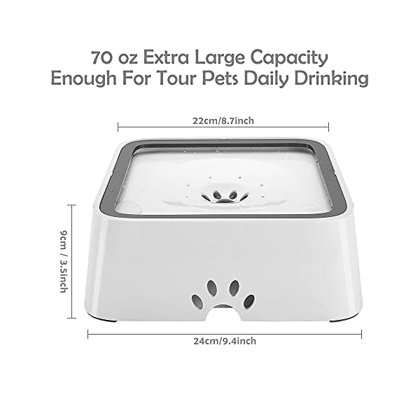 2L Dog Water Bowl with Filter, 70oz Large Capacity Splash-Free Pet Slow Water Feeder Bowl, No Spill Dog Travel Bowl for Puppy, Vehicle Carried 2L Dog Water Bowl with Filter, 70oz Large Capacity Splash-Free Pet Slow Water Feeder Bowl, No Spill Dog Travel Bowl for Puppy, Vehicle Carried